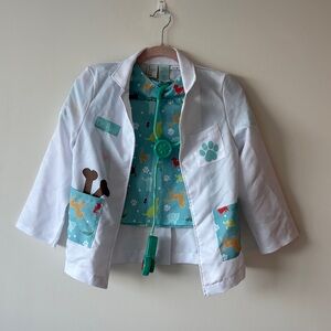 Kids Veterinarian Costume with White and Green Colors
